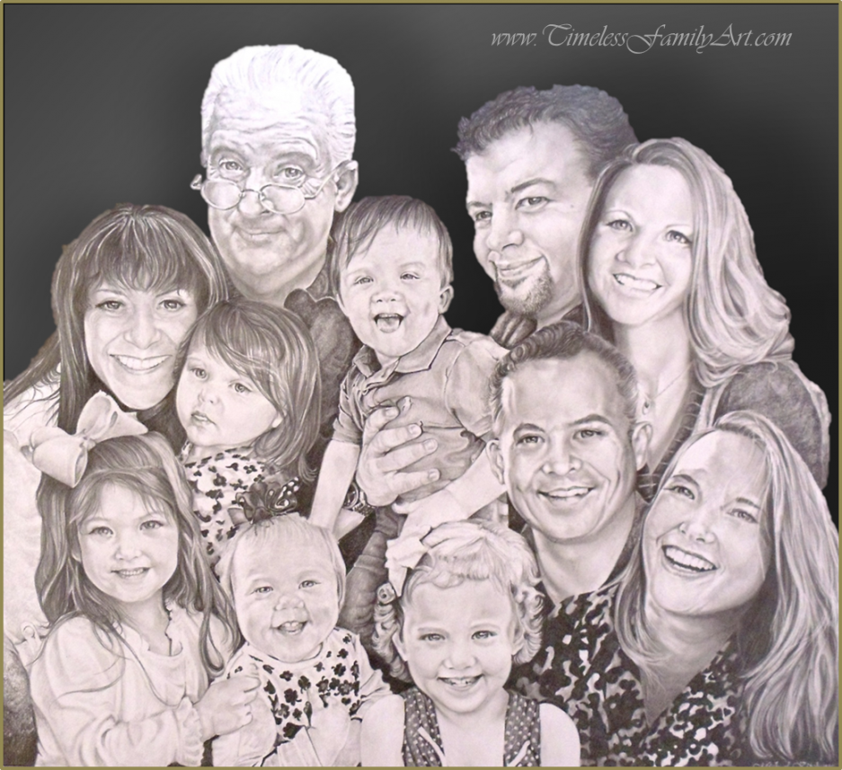 family drawing sketch