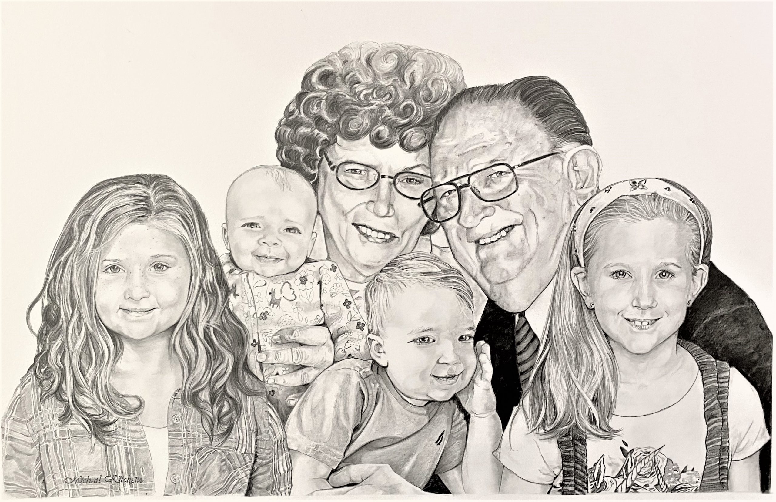 Sketch Family Portrait From Merging Multiple Photos Add People to Picture  Add Deceased to Family Photo Combine Photos Family Picture Digital Drawing  & Illustration Art & Collectibles eolane.ee